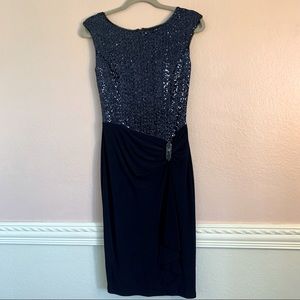Calvin Klein sequin knit sleeveless cocktail dress